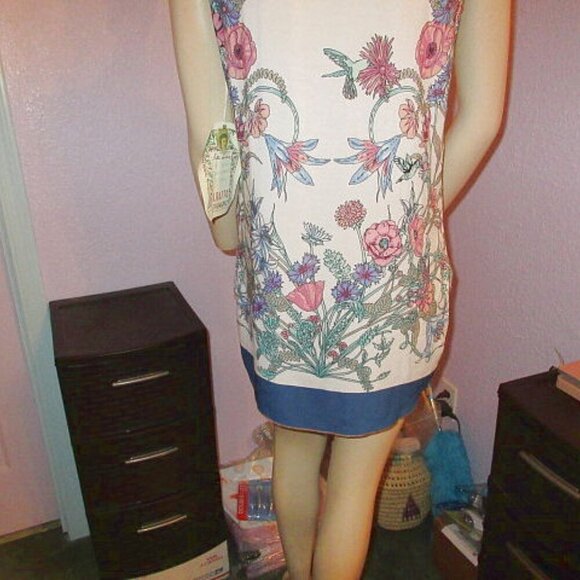 Aratta Silent Journey My Turn To Fly Tunic Top Size XS Embroidered Sleeveless - Picture 10 of 12